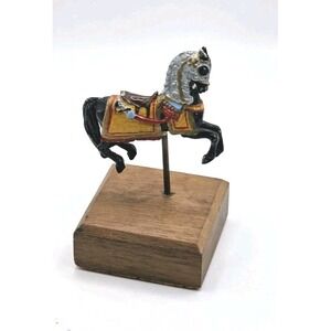 Vintage‎ Alice DeCaprio Diecast Miniature Carousel Horse Signed